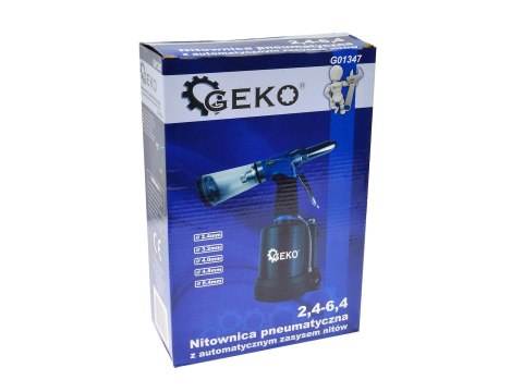 Nitownica pneumatyczna z automatycznym zasysem nitów 2,4-6,4mm (10) Geko
