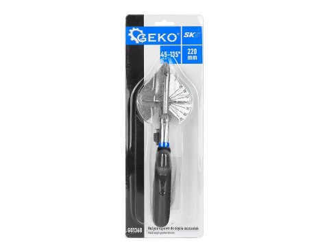Nożyce kątowe do cięcia uszczelek 45-135° 220mm (12/48) Geko