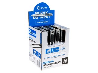 Nożyk do tapet 100x18x0.5mm SS SK4 - kartonik wystawowy (24/192) Geko