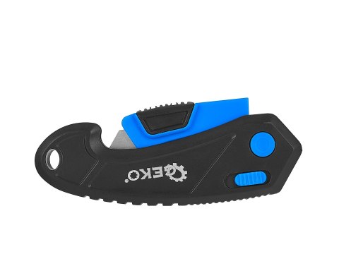 Nożyk składany ABS z ostrzem trapezowym 60x19x0.6mm SK5-kartonik wystawowy (24/144) Geko