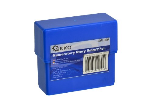 Numeratory litery 5mm/27el. (10/20) Geko