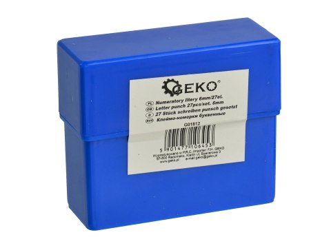 Numeratory litery 6mm/27el. (10/20) Geko