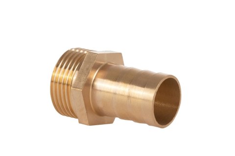 Nypel mosiężny na wąż 19mm - gwint zewnętrzny 3/4" - na klucz (250) Geko