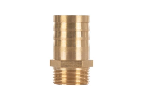 Nypel mosięzny na wąż 25mm - gwint zewnętrzny 3/4" - na klucz (250) Geko