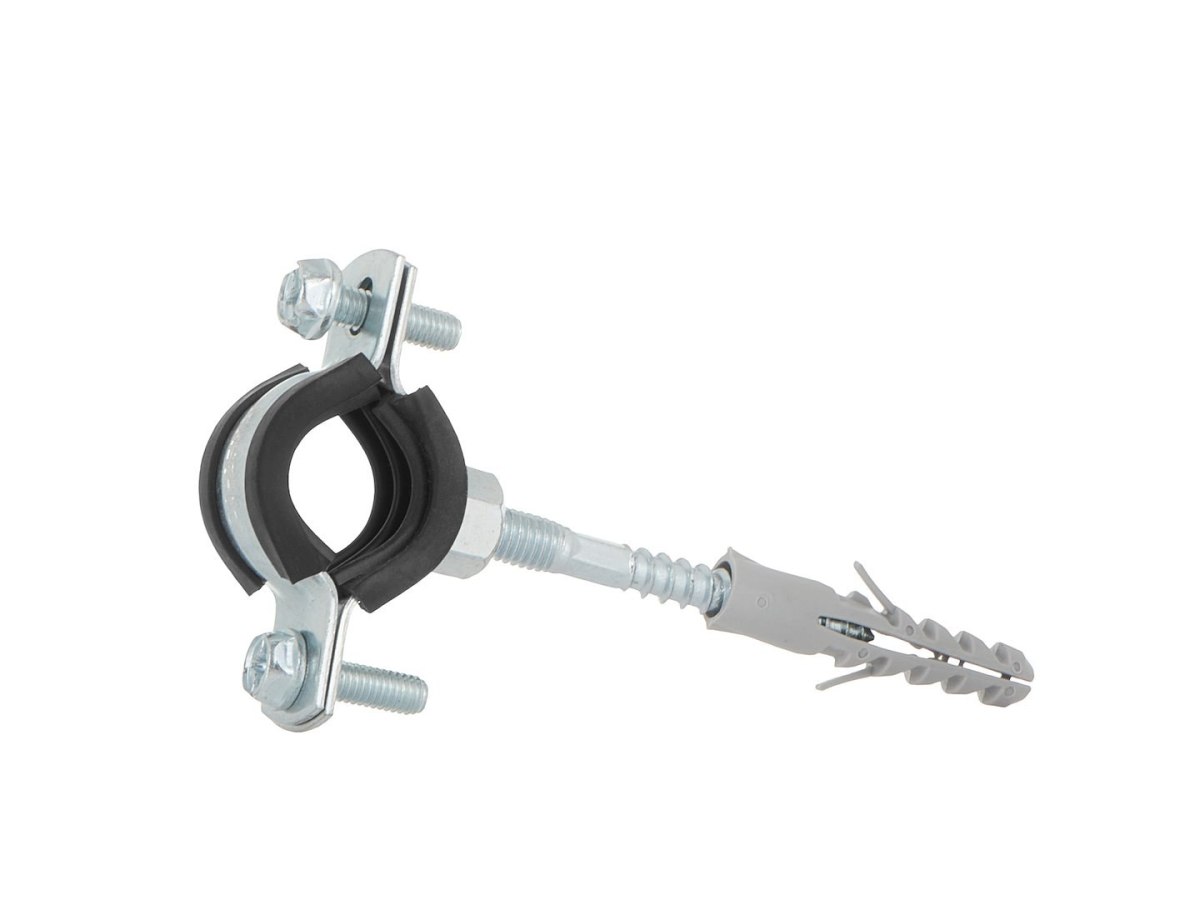 Obejma metalowa z gumą do rur 1/2" 20-25mm Geko