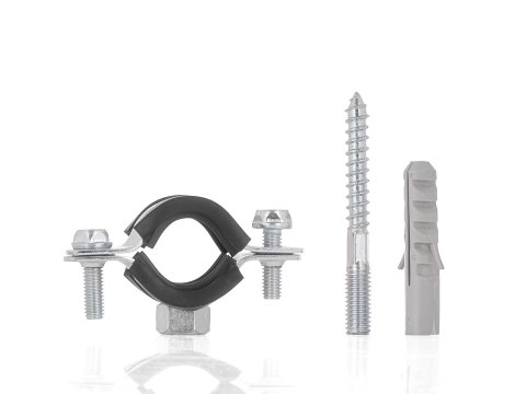 Obejma metalowa z gumą do rur 1/2" 20-25mm (200) Geko