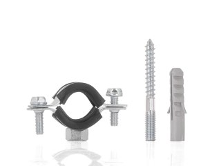 Obejma metalowa z gumą do rur 3/4" 26-30mm (200) Geko