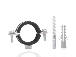 Obejma metalowa z gumą do rur 6/4" 47-51mm (100) Geko