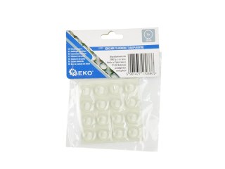 Odbojniki silikonowe transparentne - okrągłe pod meble 12mm 16szt (25/250) Geko