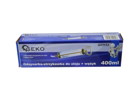 Odsysarka-strzykawka do oleju 400ml wężyk Geko