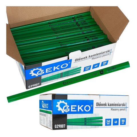 Ołówek kamieniarski 240mm 4H 100el. - kartonik wystawowy (10) Geko