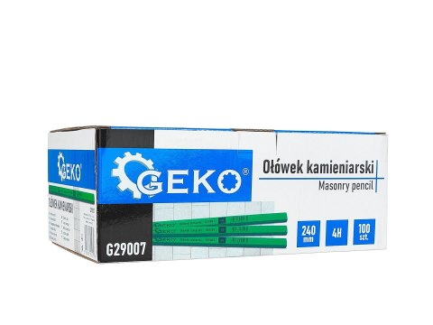 Ołówek kamieniarski 240mm 4H 100el. - kartonik wystawowy (10) Geko