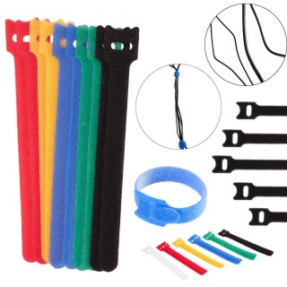 Opaska rzep - organizer do kabli 150mm x 12mm - zestaw 12szt (1000) Geko