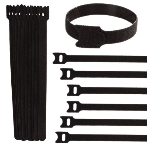 Opaska rzep - organizer do kabli 210mm x 12mm - zestaw 10szt (1000) Geko