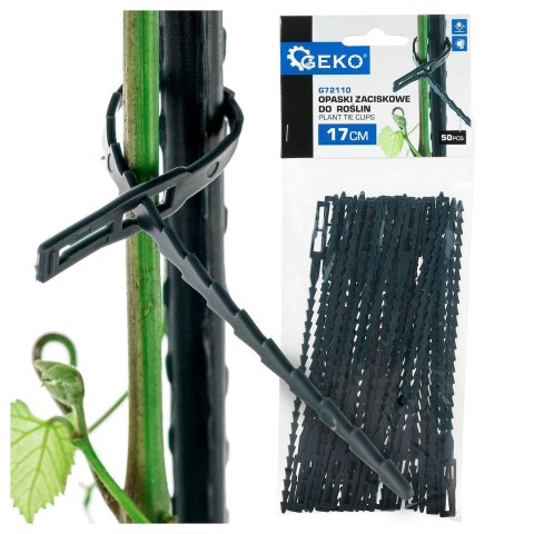 Opaski zaciskowe do roślin 17cm- 50szt. (80) Geko
