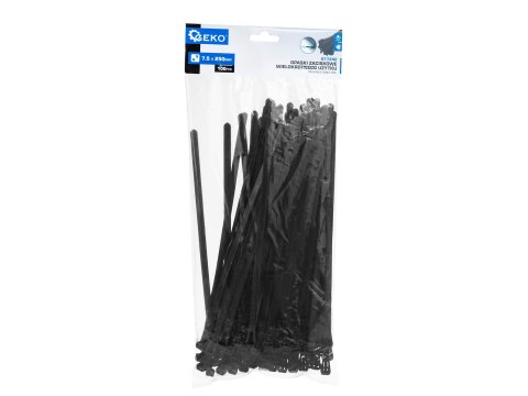 Opaski zaciskowe wielokrotnego użytku 7.5x250mm 100szt. (75) Geko