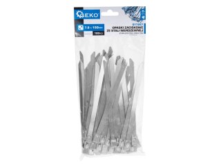Opaski zaciskowe ze stali nierdzewnej 7.9x150mm 100szt. (50) Geko