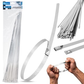 Opaski zaciskowe ze stali nierdzewnej 7.9x450mm 100szt. (25) Geko