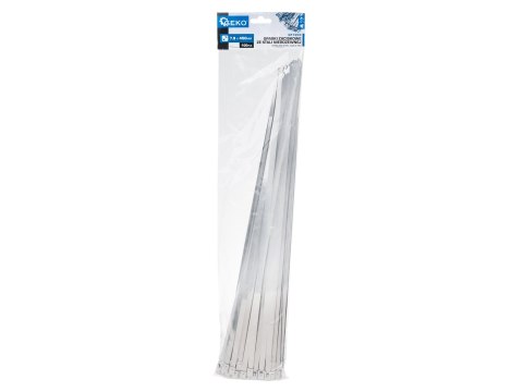Opaski zaciskowe ze stali nierdzewnej 7.9x450mm 100szt. (25) Geko