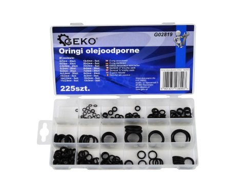 Oringi olejoodporne 225szt.(20) Geko