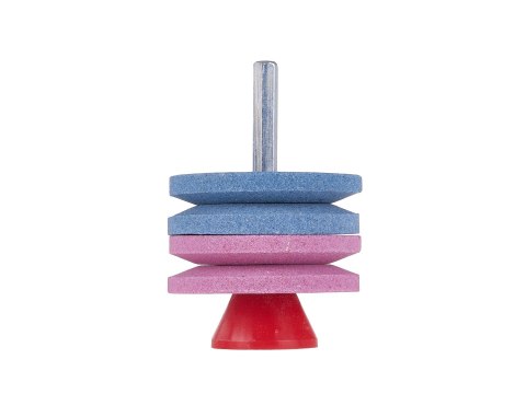 Ostrzałka podwójna do noży kosiarek na wiertarkę/wkrętarkę 2x53mm HEX (100) Geko