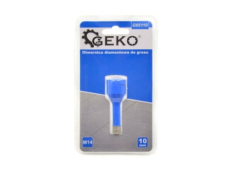 Otwornica diamentowa do gresu 10mm M14 PROFI (50/100) Geko