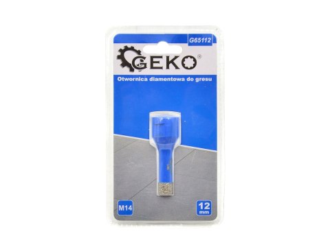 Otwornica diamentowa do gresu 12mm M14 PROFI (50) Geko