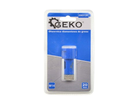 Otwornica diamentowa do gresu 20mm M14 PROFI (50) Geko