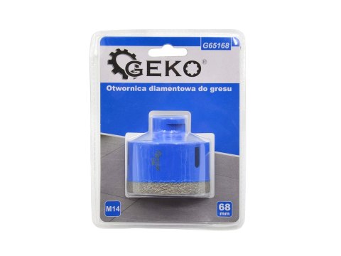 Otwornica diamentowa do gresu 68mm M14 PROFI (20) Geko