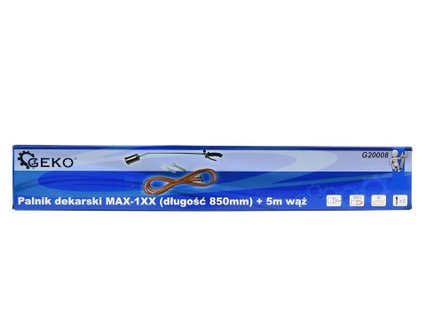 Palnik dekarski MAX-1XX(dł.850mm) 5m wąż Geko