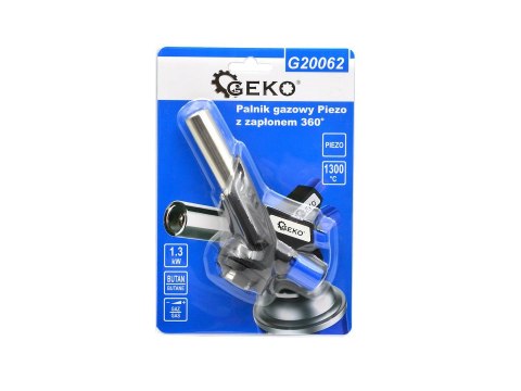 Palnik gazowy Piezo z zapłonem 360 stopni (10/40/100) Geko
