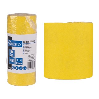 Papier ścierny - rolka 115mm x 3m P100 (100) Geko