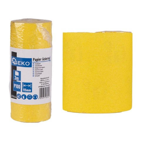 Papier ścierny - rolka 115mm x 3m P100 (100) Geko
