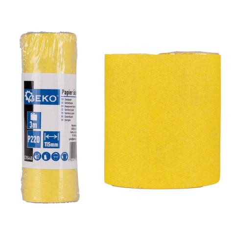Papier ścierny - rolka 115mm x 3m P220 (100) Geko