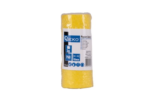 Papier ścierny - rolka 115mm x 3m P60 (100) Geko