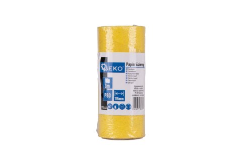 Papier ścierny - rolka 115mm x 3m P80 (100) Geko