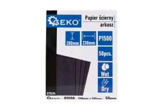Papier ścierny wodny - arkusz 230x280mm P1500 (50/1000) Geko