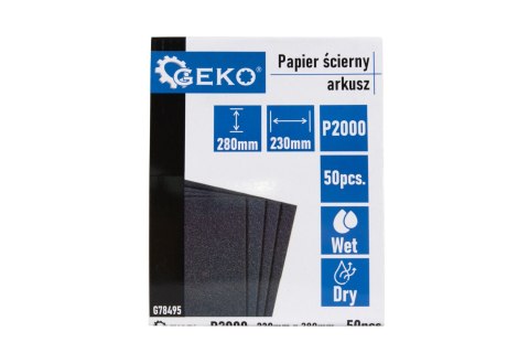 Papier ścierny wodny - arkusz 230x280mm P2000 (50/1000) Geko