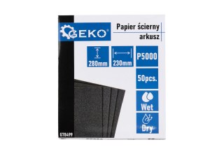 Papier ścierny wodny - arkusz 230x280mm P5000 (50/1000) Geko