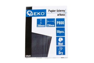 Papier ścierny wodny - arkusz 230x280mm P800 (50/1000) Geko