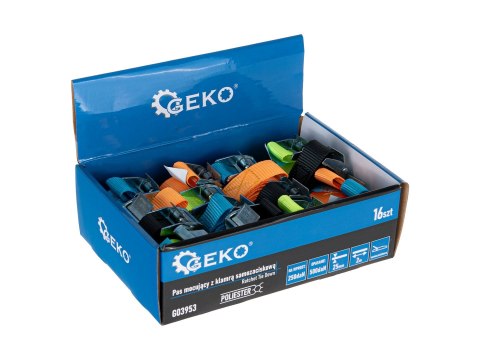 Pas mocujący z klamrą samozaciskową 25mmx2m 250kg (16/160) Geko