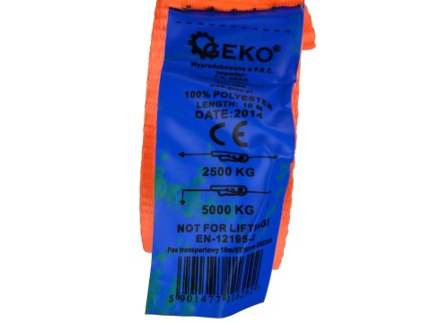Pas transportowy 10m/5T/50mm (20) Geko