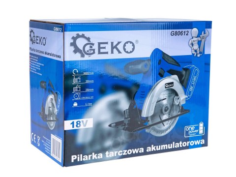 Pilarka tarczowa akumulatorowa 18V Li-ion (4) Geko