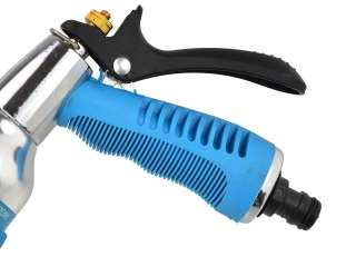 Pistolet 8-funk. srebrny,r.guma (12/48) Geko