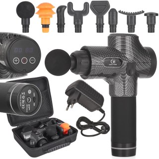 Pistolet do masażu 100W z etui 8 końcówek masujących (10) Geko