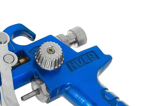 Pistolet lakier. HVLP mini 125ml 0,8mm, plastyk. zb. z regulatorem ciśnienia 1/4" (20) Geko