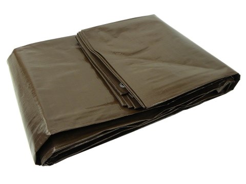 Plandeka 8x10m extra gruba/brązowa 200G Geko