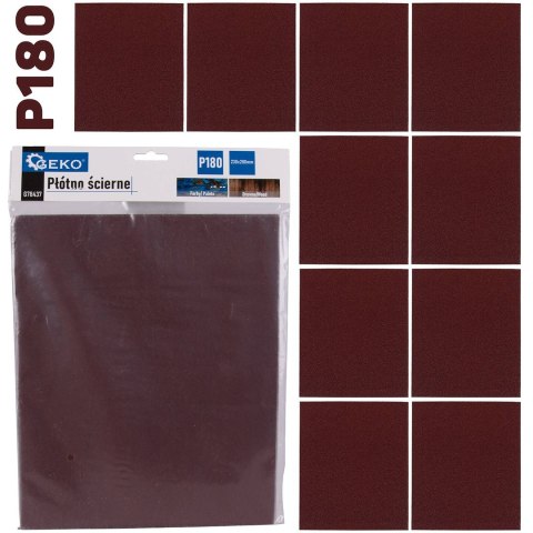 Płótno ścierne - arkusz 230x280mm P180 (10/500) Geko