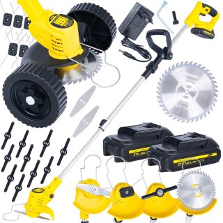 Podkaszarka akumulatorowa 2x2.0Ah 21V - zestaw XXL (1) Geko