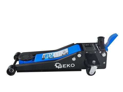 Podnośnik hydrauliczny niskoprofilowy 2-tłokowy z pedałem nożnym 3T 75-505mm Geko